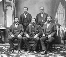 The "Mussel Slough Five" who were convicted by a court in San Francisco of obstructing a US Marshal. 